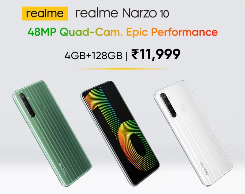 India Desire : Realme Narzo 10 Flipkart Price Rs 11999: Buy In Open Sale, Launch Date, Specifications & Buy Online In India